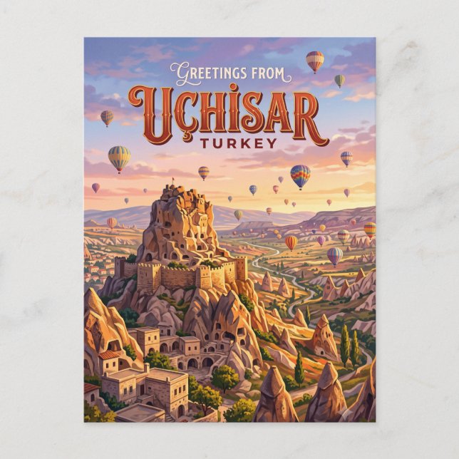 Uçhisar Turkey Postcard (Front)