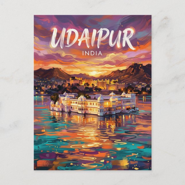 Udaipur India Postcard (Front)