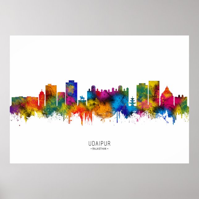 Udaipur Rajasthan Skyline Poster (Front)