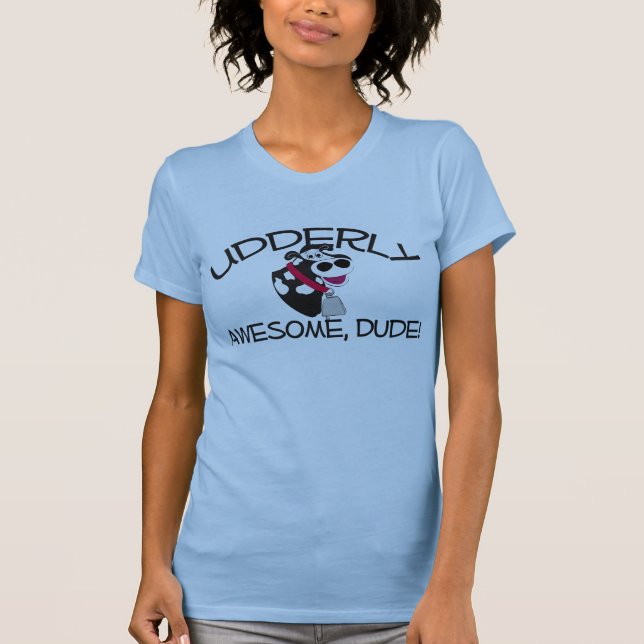 Udderly Awesome Cow T-Shirt (Front)
