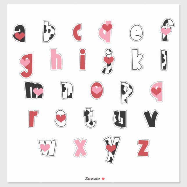 Udderly Love [lowercase alphabet] (Sheet)