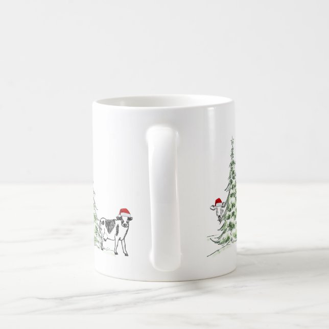 Udderly Merry Christmas Cow Mug (Handle)