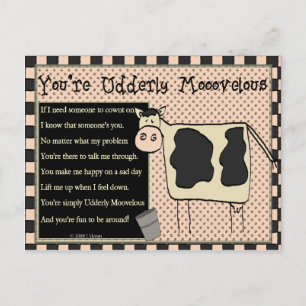 Udderly Moovelous Postcard