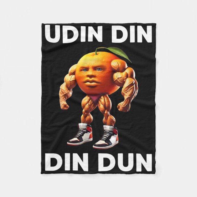 Udin Din Din Dun Italian Brainrot Meme Udindindind Fleece Blanket (Front)