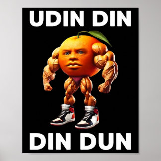 Udin Din Din Dun Italian Brainrot Meme Udindindind Poster