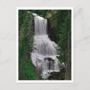 Udine Falls, Yellowstone Park, Wyoming Postcard