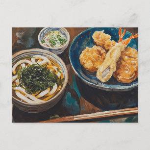 Udon and Shrimp Postcard