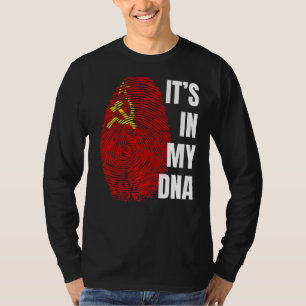 Udssr Flag Soviet Union Nostalgia Dna Fingerprint T-Shirt
