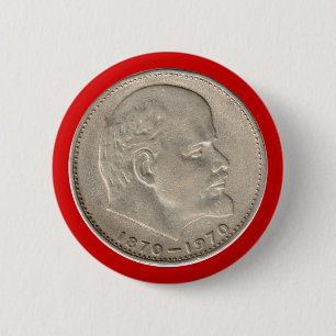UdsSR Russia Rubel USSR Russia Rouble Ruble Lenin 6 Cm Round Badge
