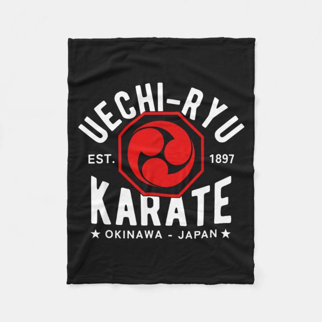 Uechi Ryu Karate Do Martial Arts Japan Tokyo  Fleece Blanket (Front)