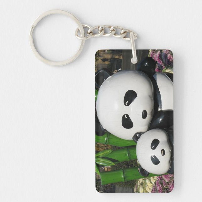 Ueno Zoo Panda Sign Key Ring (Front)