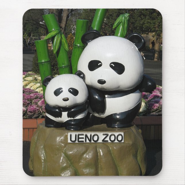 Ueno Zoo Panda Sign Mouse Mat (Front)