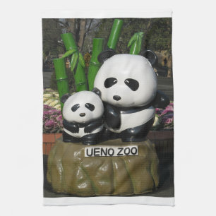 Ueno Zoo Panda Sign Tea Towel