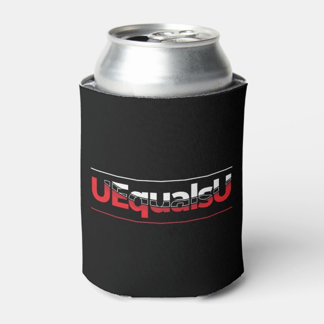 UEqualsU HIV Undetectable Typography Art Can Cooler (Can Front)