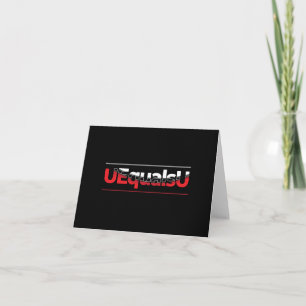 UEqualsU HIV Undetectable Typography Art Card