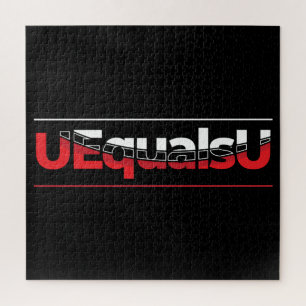 UEqualsU HIV Undetectable Typography Art Jigsaw Puzzle