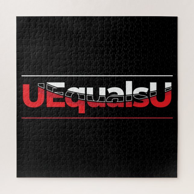 UEqualsU HIV Undetectable Typography Art Jigsaw Puzzle (Vertical)