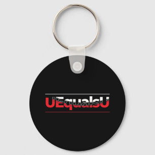 UEqualsU HIV Undetectable Typography Art Key Ring