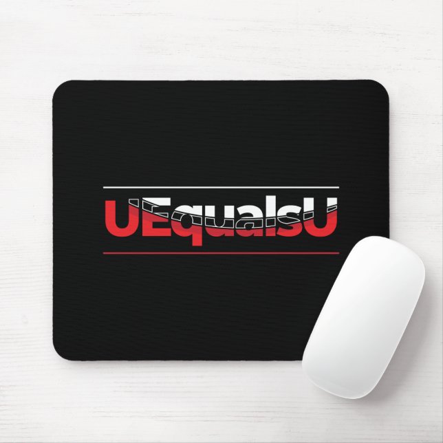 UEqualsU HIV Undetectable Typography Art Mouse Mat (With Mouse)