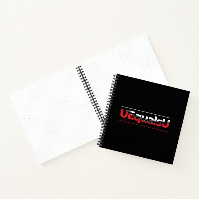 UEqualsU HIV Undetectable Typography Art Notebook (Inside)