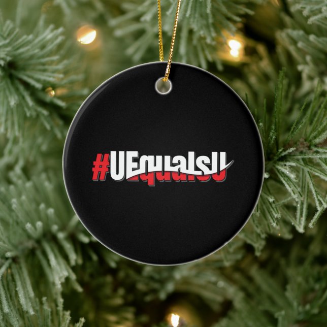 UEqualsU HIV Undetectable Untransmittable Art Ceramic Tree Decoration (Tree)