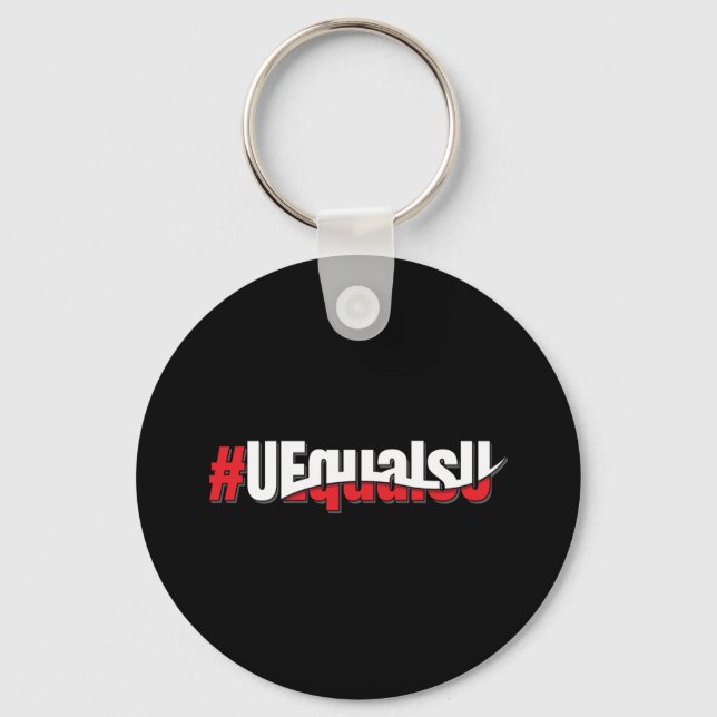 UEqualsU HIV Undetectable Untransmittable Art Key Ring (Front)