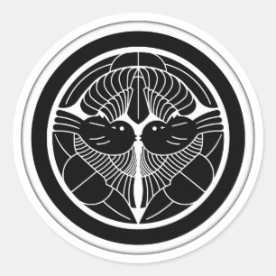 Uesugi Clan Kamon Classic Round Sticker