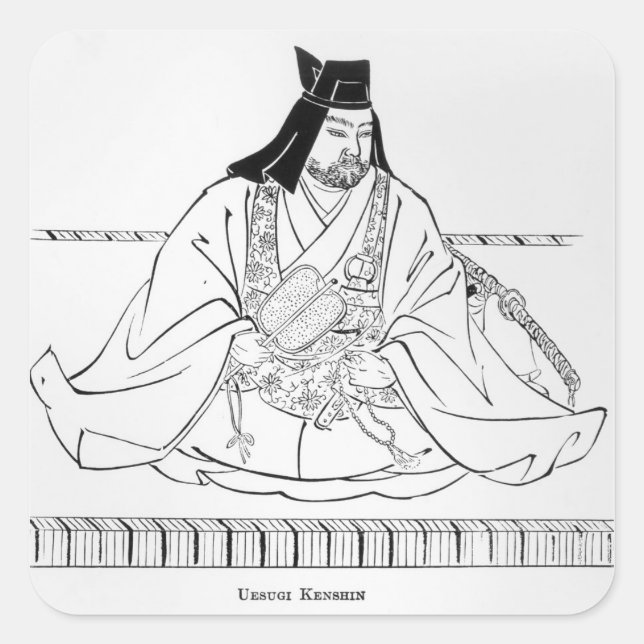 Uesugi Kenshin Square Sticker (Front)