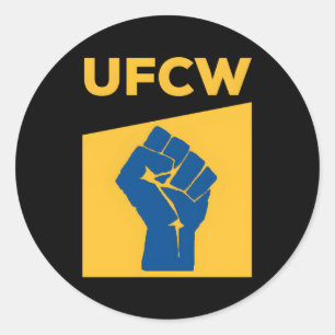 Ufcw Resist Fist Strike Classic Round Sticker