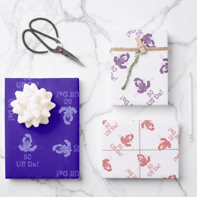 Uff Da 50th Birthday Duotone Paper Pack (Front)