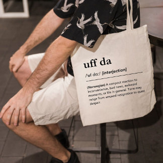 Uff Da Definition Norway Funny Norwegian Gift Tote Bag