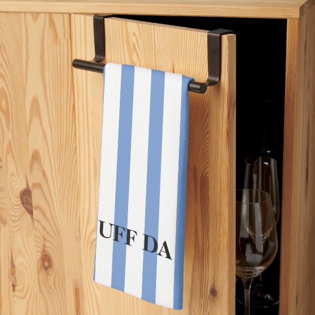 Uff Da Dusty Blue Kitchen Towels (Thirds Fold)