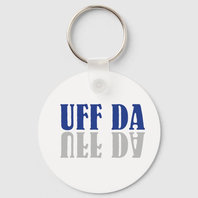 UFF DA Funny Scandinavian Key Ring (Front)
