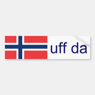 Uff Da Norway Funny Norwegian Bumper Sticker