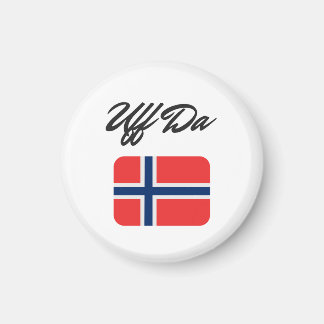 Uff Da Norwegian Flag Magnet