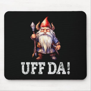 Uff Da Norwegian Quote Scandinavian Viking Gnome Mouse Mat