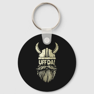 Uff Da Norwegian Quote Scandinavian Viking Helmet Key Ring