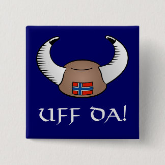 Uff Da! Viking Hat 15 Cm Square Badge