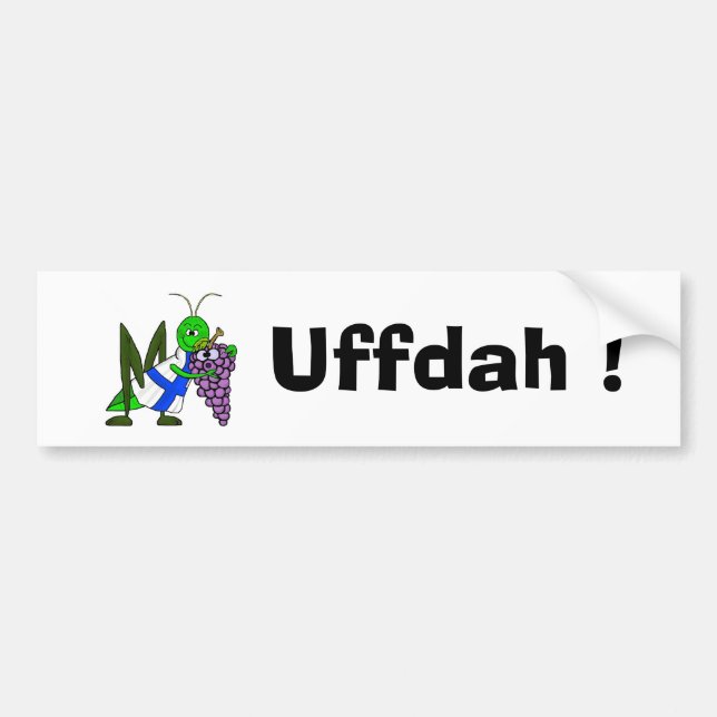 UFFDAH  St. Urho Bumper Sticker with Love (Front)