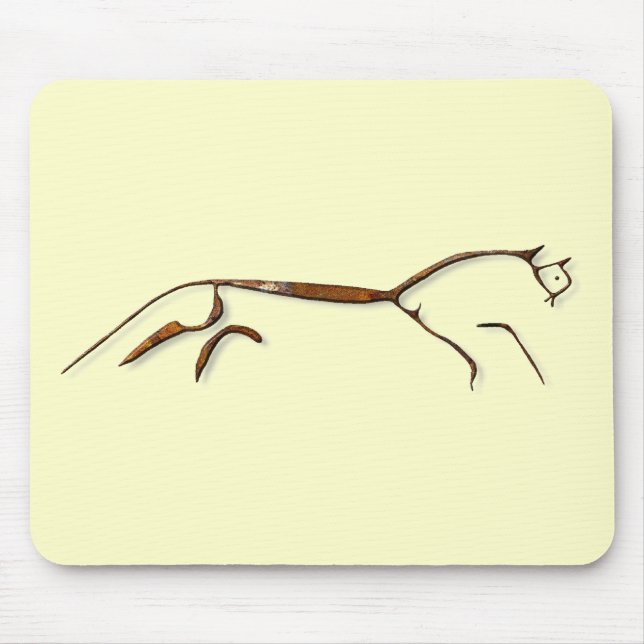 Uffington Horse Rust Mouse Mat (Front)