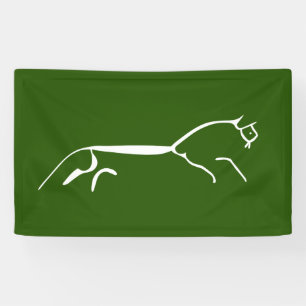 Uffington white horse ancient geoglyph symbol engl banner