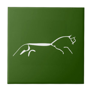 Uffington white horse ancient geoglyph symbol engl tile