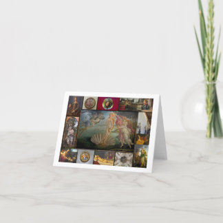 Uffizi Gallery, Botticelli, collage Holiday Card