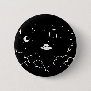 Ufo 6 Cm Round Badge