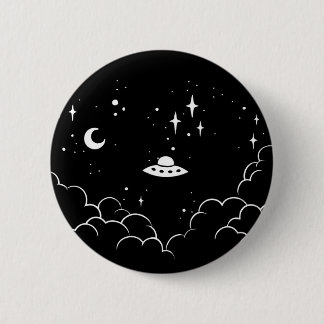Ufo 6 Cm Round Badge