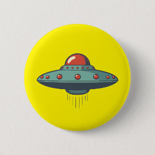 UFO 6 CM ROUND BADGE