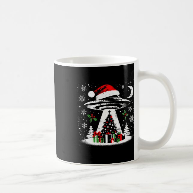 Ufo Abduction Christmas Tree - Funny Alien Xmas Lo Coffee Mug (Right)