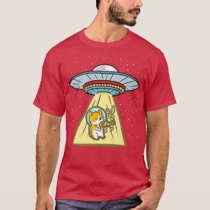 Ufo Abduction Corgi Astronaut Violin  T-Shirt
