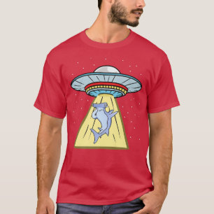 Ufo Abduction Dabbing Hammerhead Shark T-Shirt