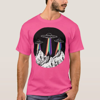 Ufo Abduction Flying Saucer Graphic T-Shirt